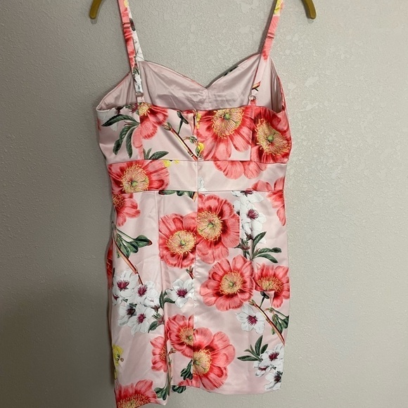 Parker NWT Meena Floral Ruched Mini Dress 8 - Picture 2 of 6